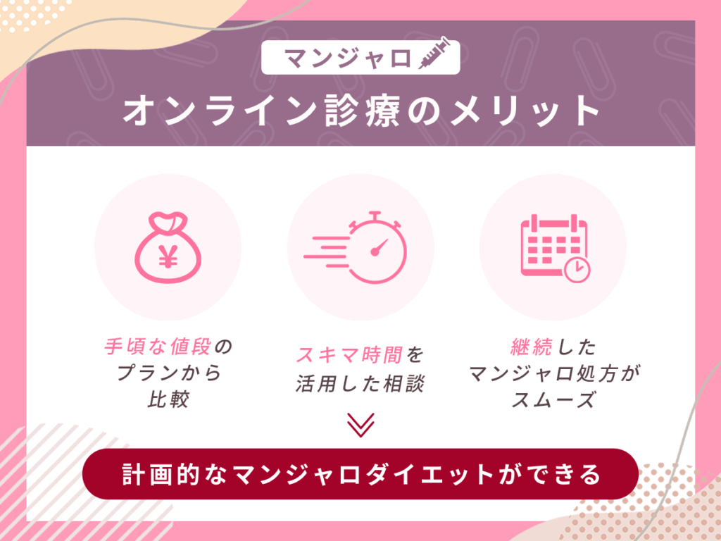 マンジャロオンラインのメリット