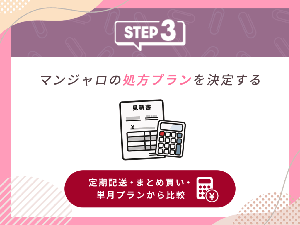 マンジャロの処方プランを決定する